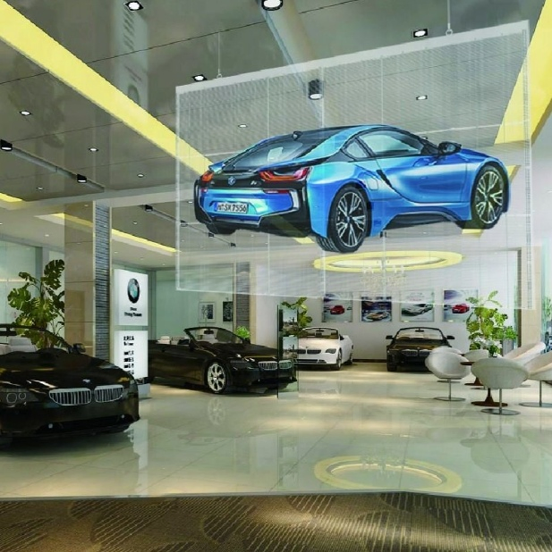 P3.91 Indoor Transparent Display SMD Glass Window Programmable LED Display Screen Full Color Video Wall