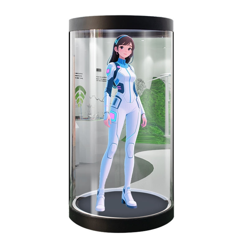 86 Inch Commercial LCD 3D Holographic Display Cylindrical Holotube Non-Fan Design