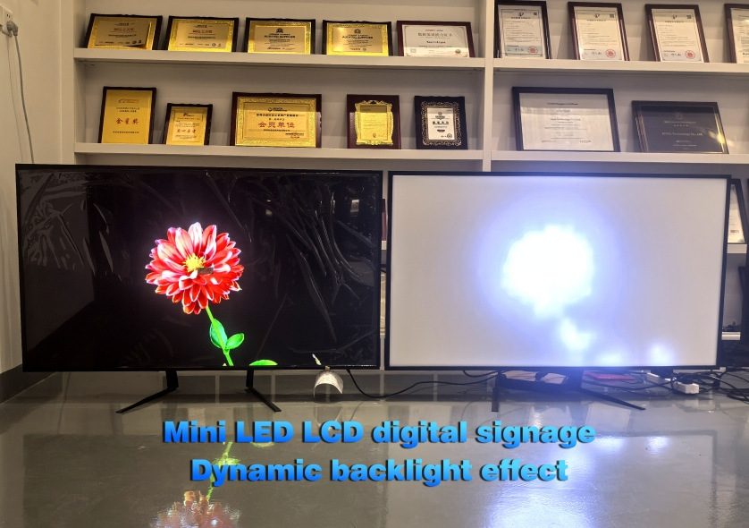 Wall Mounted Mini LED Local Dimming Indoor Advertising Screens Digital Signage and Displays