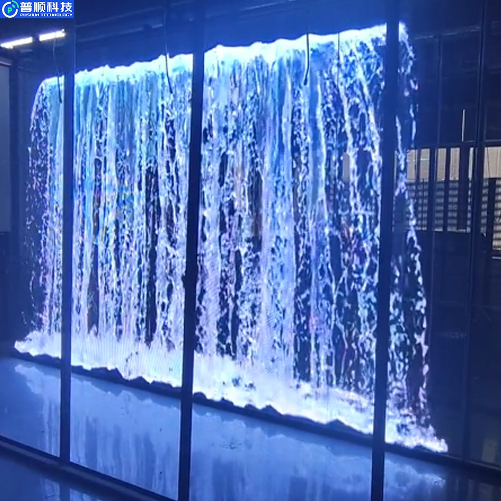 HD Transparent LED Display Screen Glass Window Cur P3.91-7.8 Transparent LED Wall