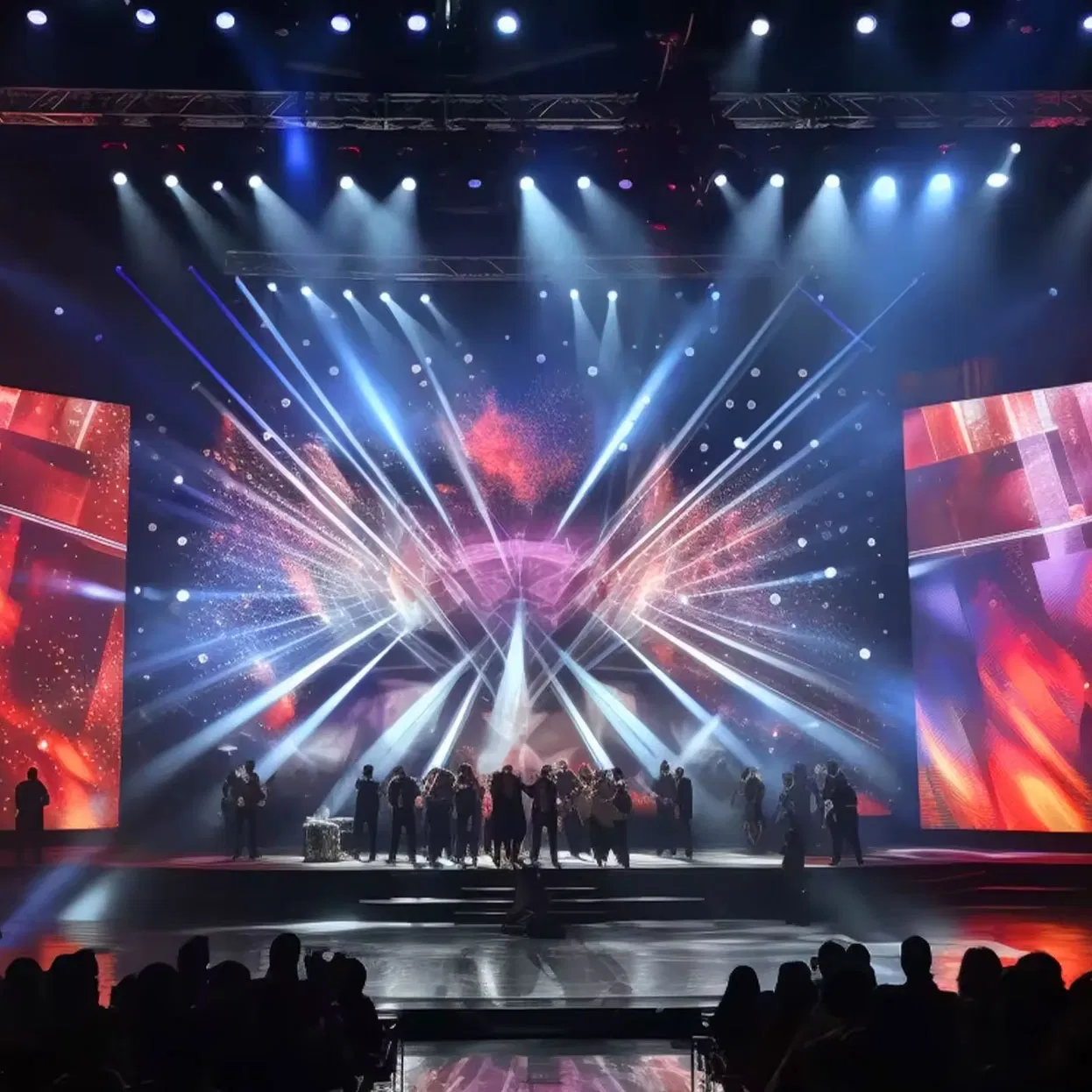 Foldable 500 X 500 LED Display Stage Event Rental LED Screen Concert Stage Background LED Video Wall