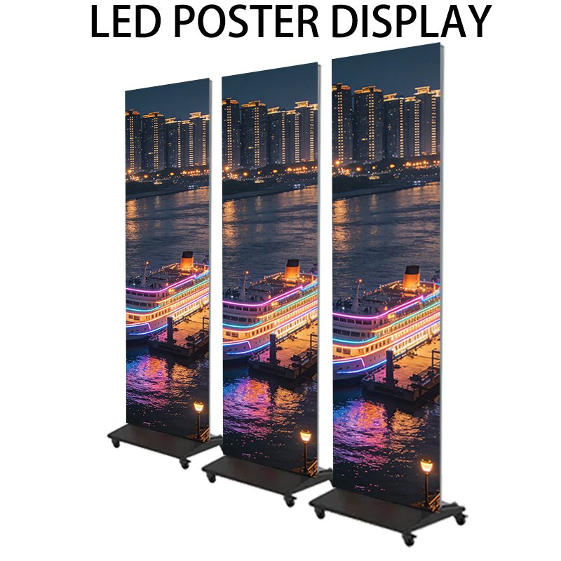 High Resolution Full Color P1.87 Indoor Portable LED Poster Screen for Advertising