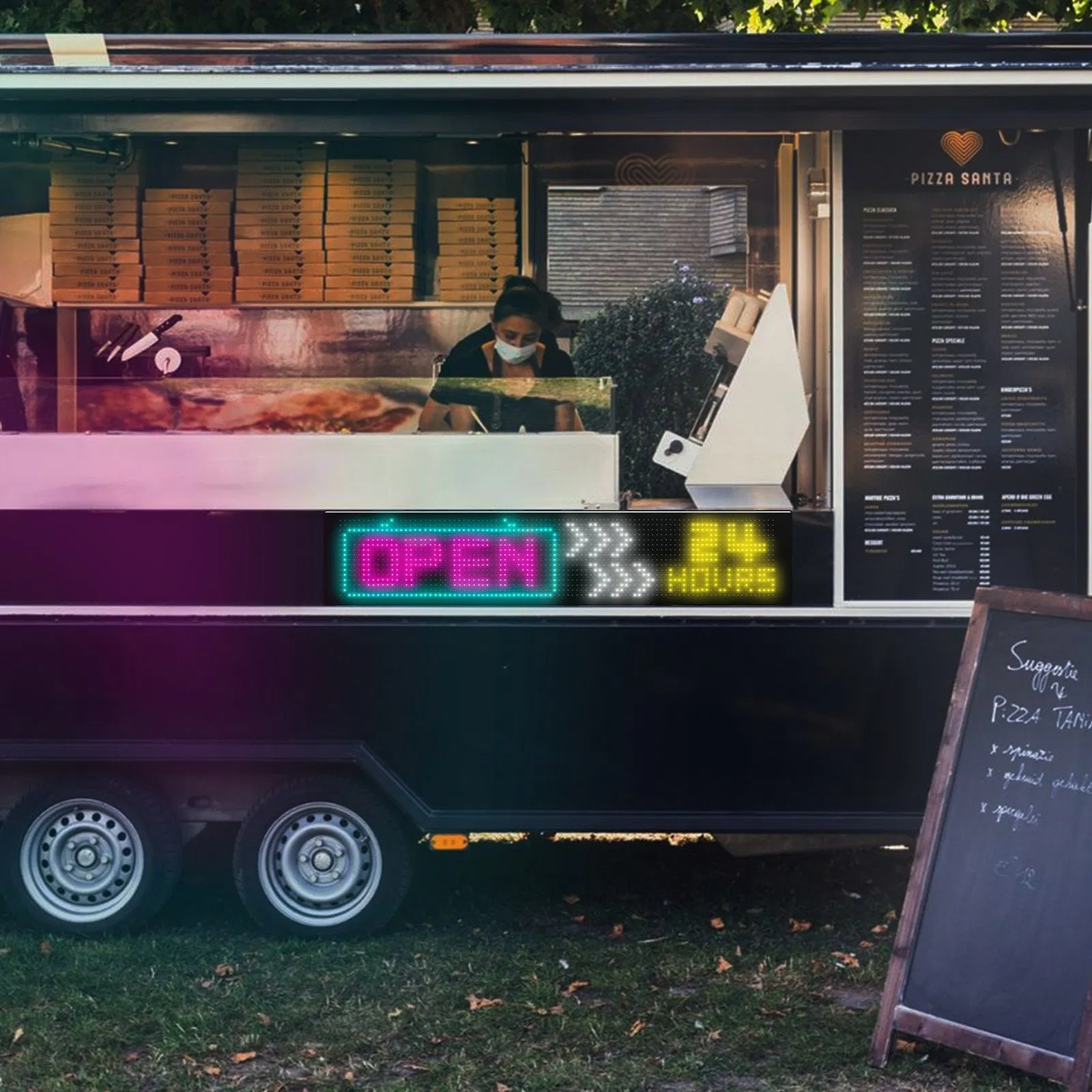 Mobile APP Control LED Matrix Panel Car Truck Devil Eyes Display Flexible Screen for Advertising