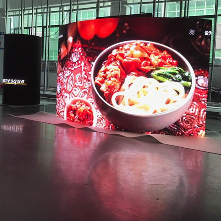 Customization Indoor Wall Flexible Video LED Screens Soft Vertical Flexible Curve LED Panel Screen