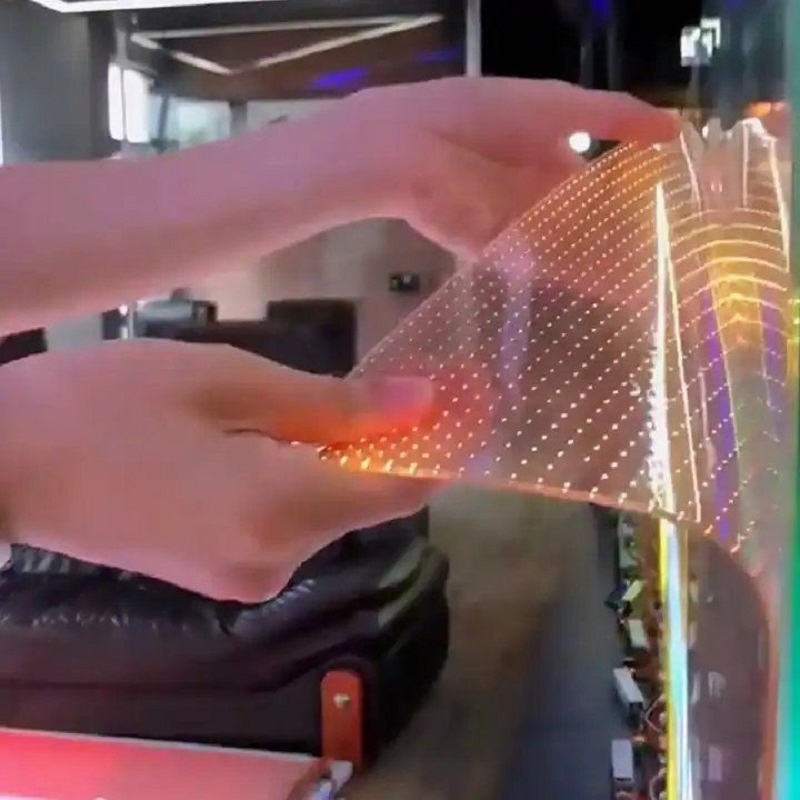 P6 P8 P10 High Brightness Transparent LED Screen Display, Glass Window LED Transparent Video Wall