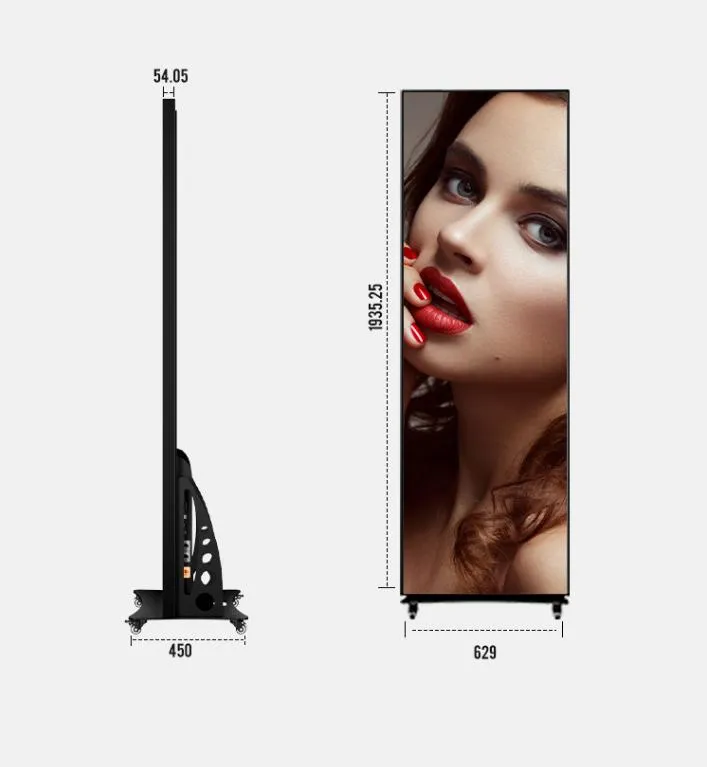 P2.5 Vertical LED Poster Advertisement Display Screen