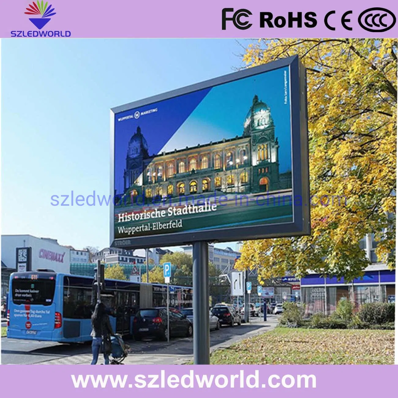 High Brightness of 5500 Nits P4 Mobile Truck LED Display Trailer with Hydraulic System