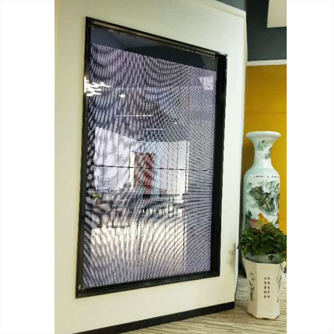 3.91mm P3.91-7.81 Indoor Window RGB Glass See Through LED Display Transparent LED Screen Wall