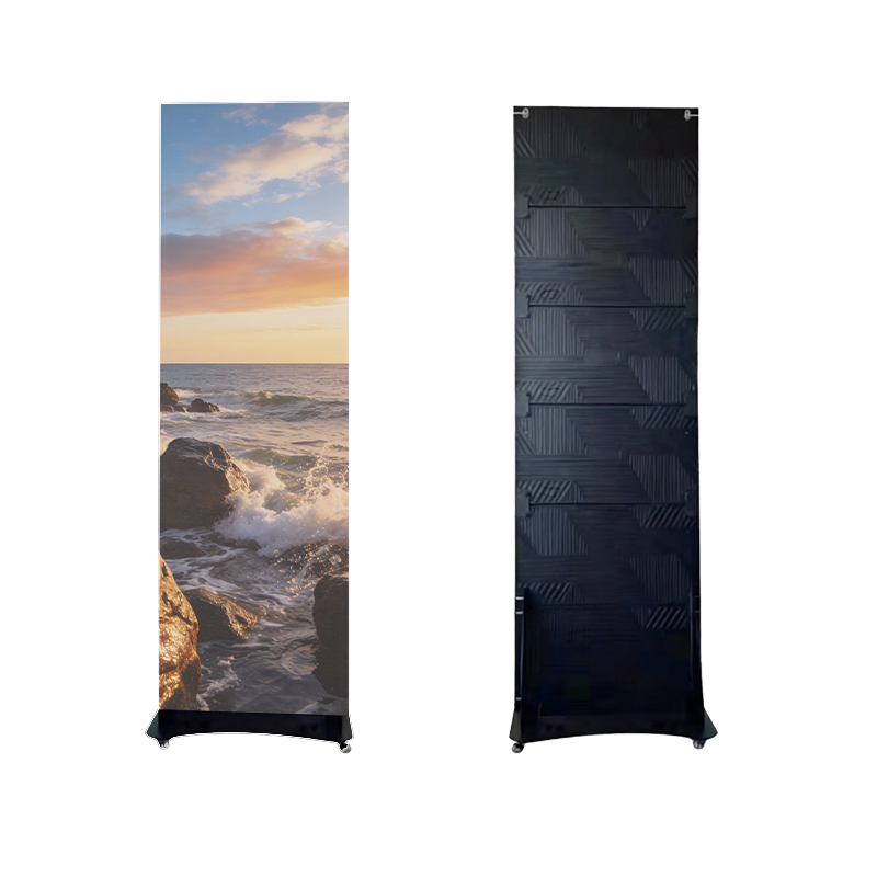 Portable LED Walls Displays Stands P1.87 Pixels Advertising Poster Digital LED Poster Display Screen