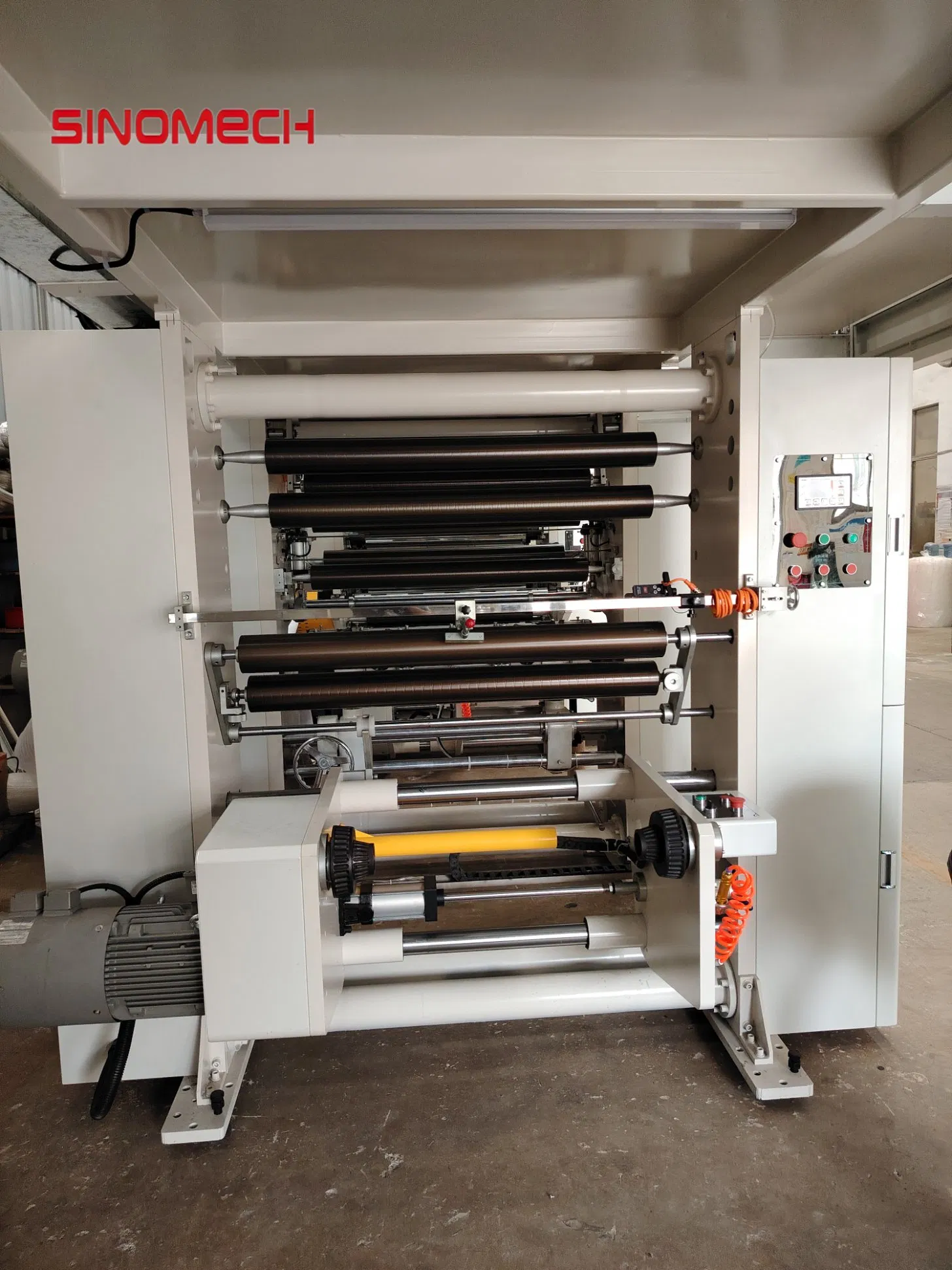 آلة laminating الجافة عالية السرعة من Sinomech نموذج A200 نوع الغراء للمواد القائمة على المذيبات والمياه السرعة 200m/Min لآلة laminating الجافة للتغليف المرن