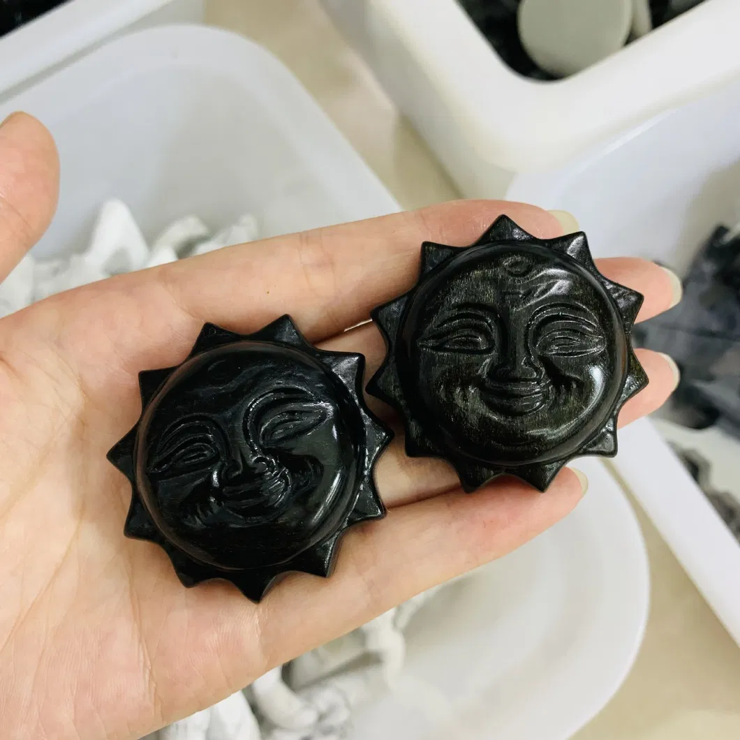 مجوهرات كريستال الأحجار الكريمة وجه الشمس Carving