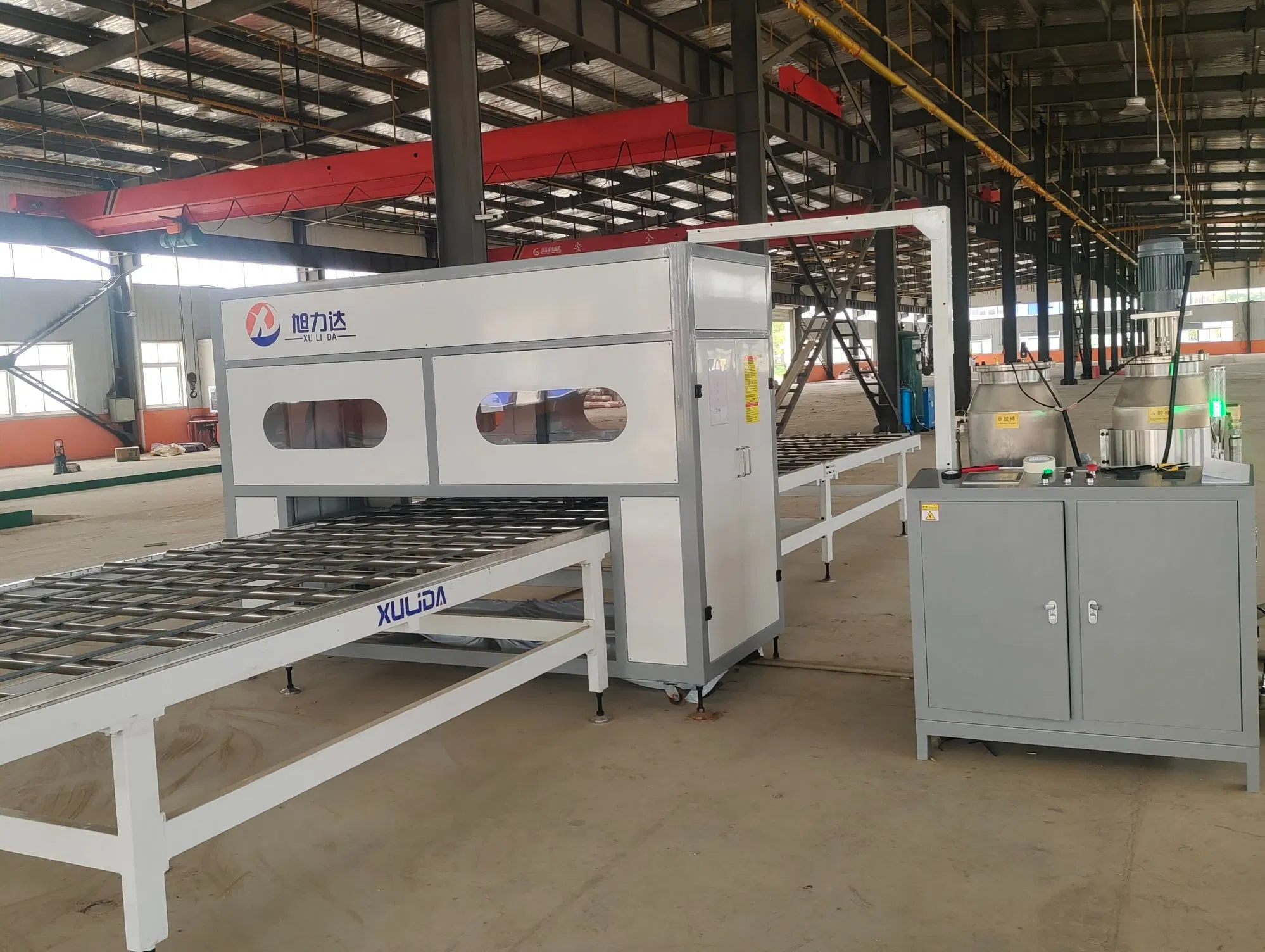 Spl-1.1c. خط إنتاج لوحات السندويتش PUR آلة طلاء أبواب اللوحات للوحات العسل FRP