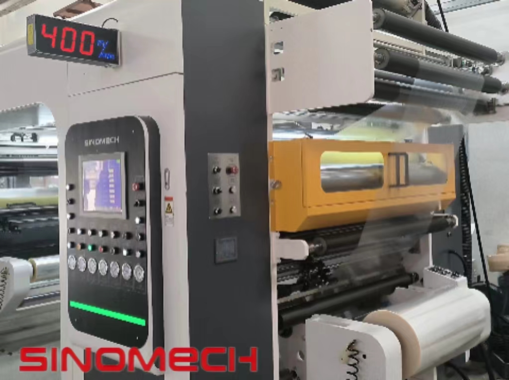 آلة لaminating بدون Solvent من Sinomech نموذج A400-3h عالية السرعة ثلاث طبقات لaminating آلة لaminating بدون Solvent