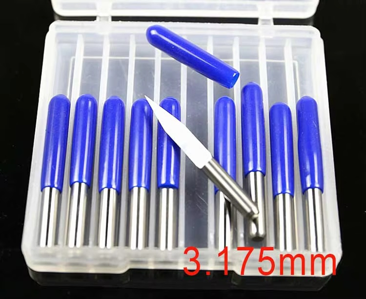 3.175*10&deg; *0.1*38mm بت engraving قاع مسطح من كربيد صلب 30&deg; 60&deg; 90&deg; نحت على شكل حرف V للخشب والمعادن واللافتات