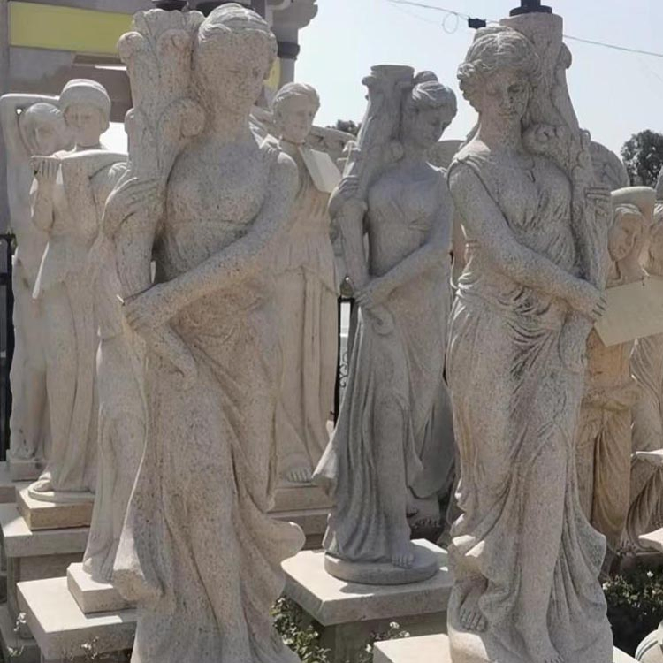 نحت تماثيل حجرية من الجرانيت للحدائق