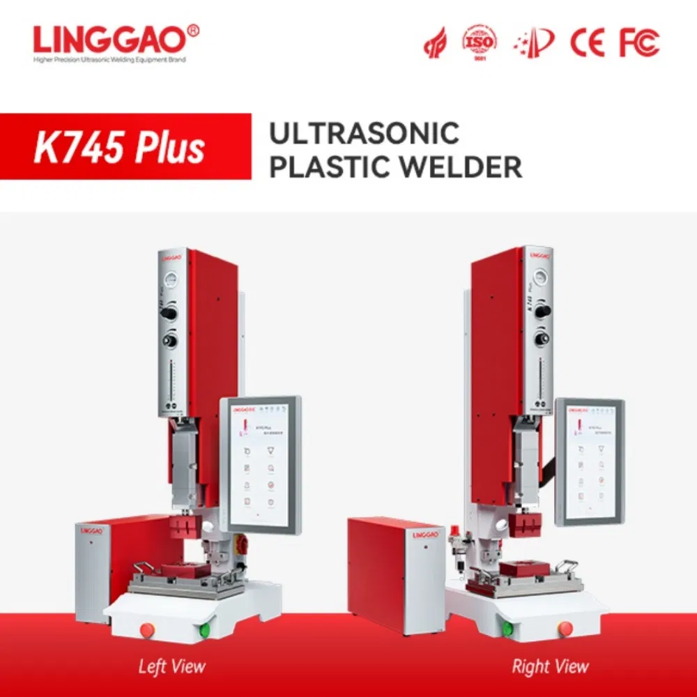 لينغاو K745 بلس 35kHz 900W آلة لحام البلاستيك بالموجات فوق الصوتية بتقنية النقش اليدوي لتغليف الأدوية