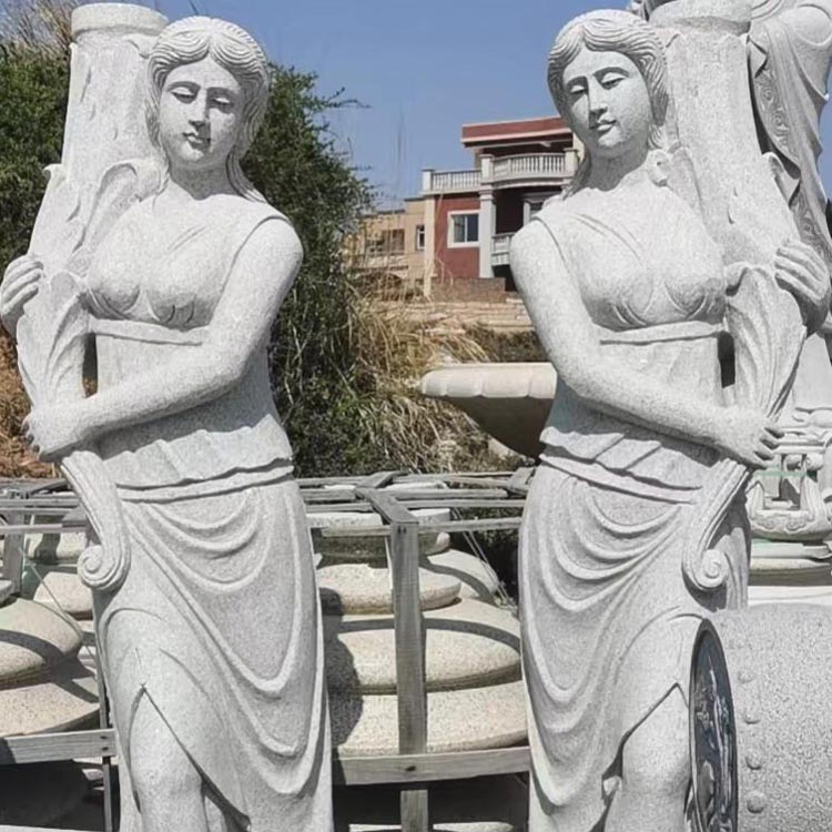 نحت تماثيل حجرية من الجرانيت للحدائق