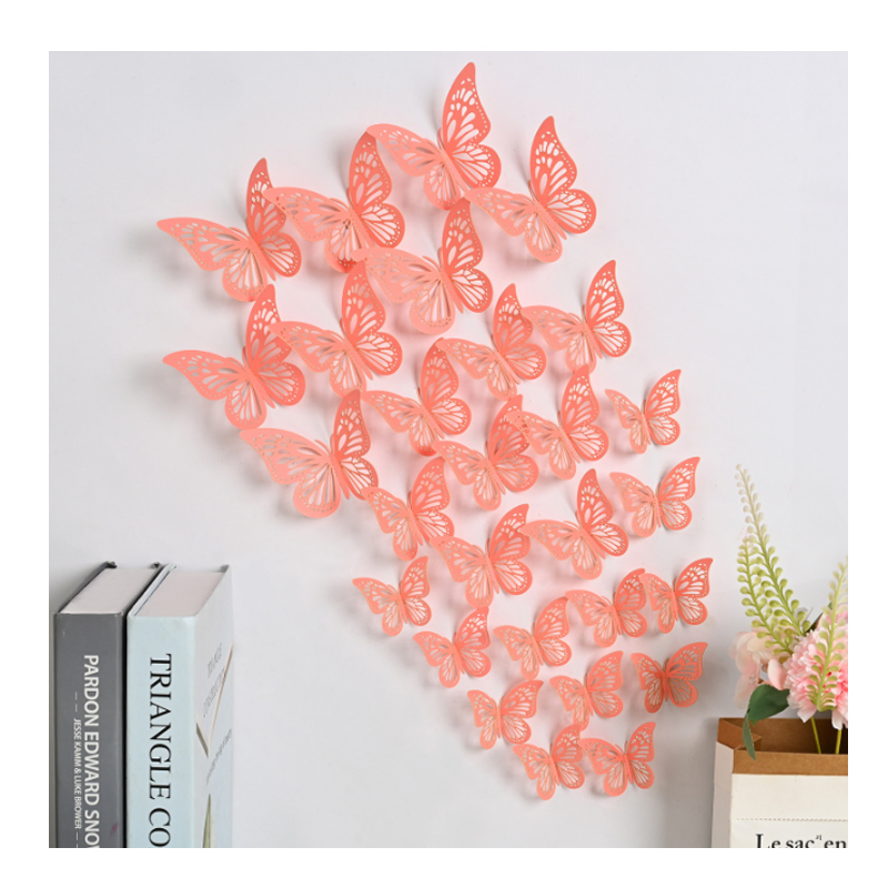 3D Butterfly Party Decoration Stickers for Birthday Baby Shower Nursery Wall Decor