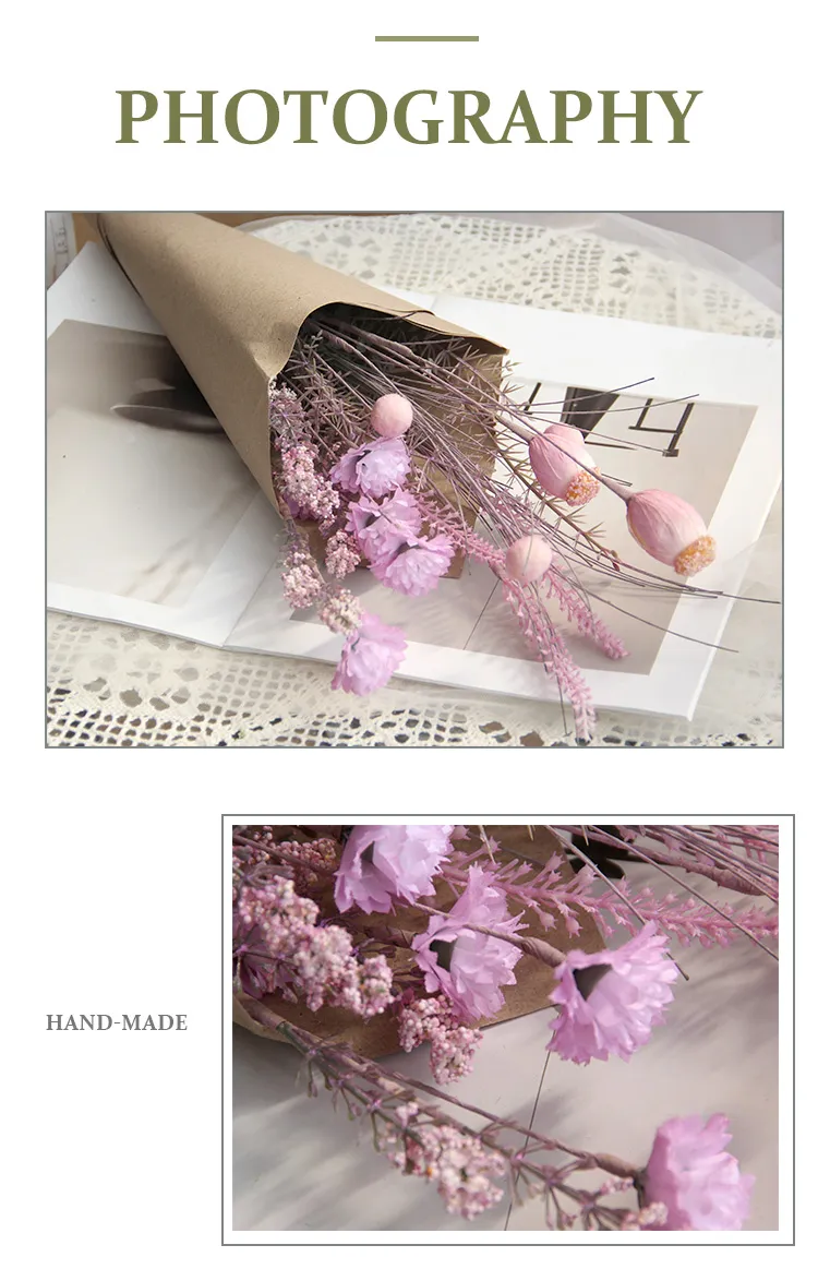 Artificial Kraft Paper Flowers View