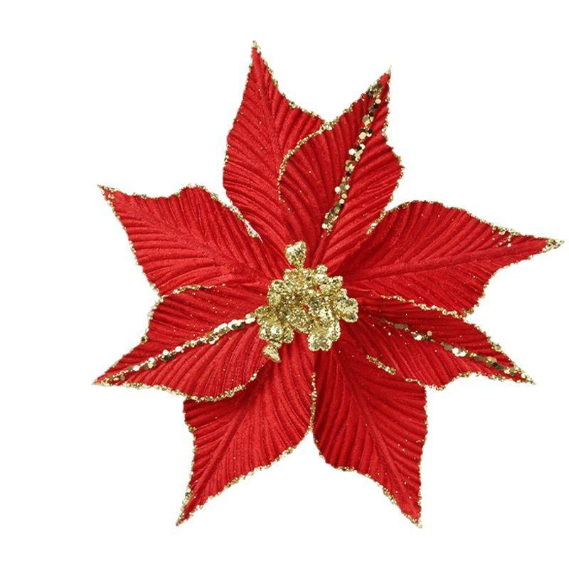 Small Christmas Flower Flower Backdrops for Christmas Events Christmas Holiday Wreath Glitter Picks
