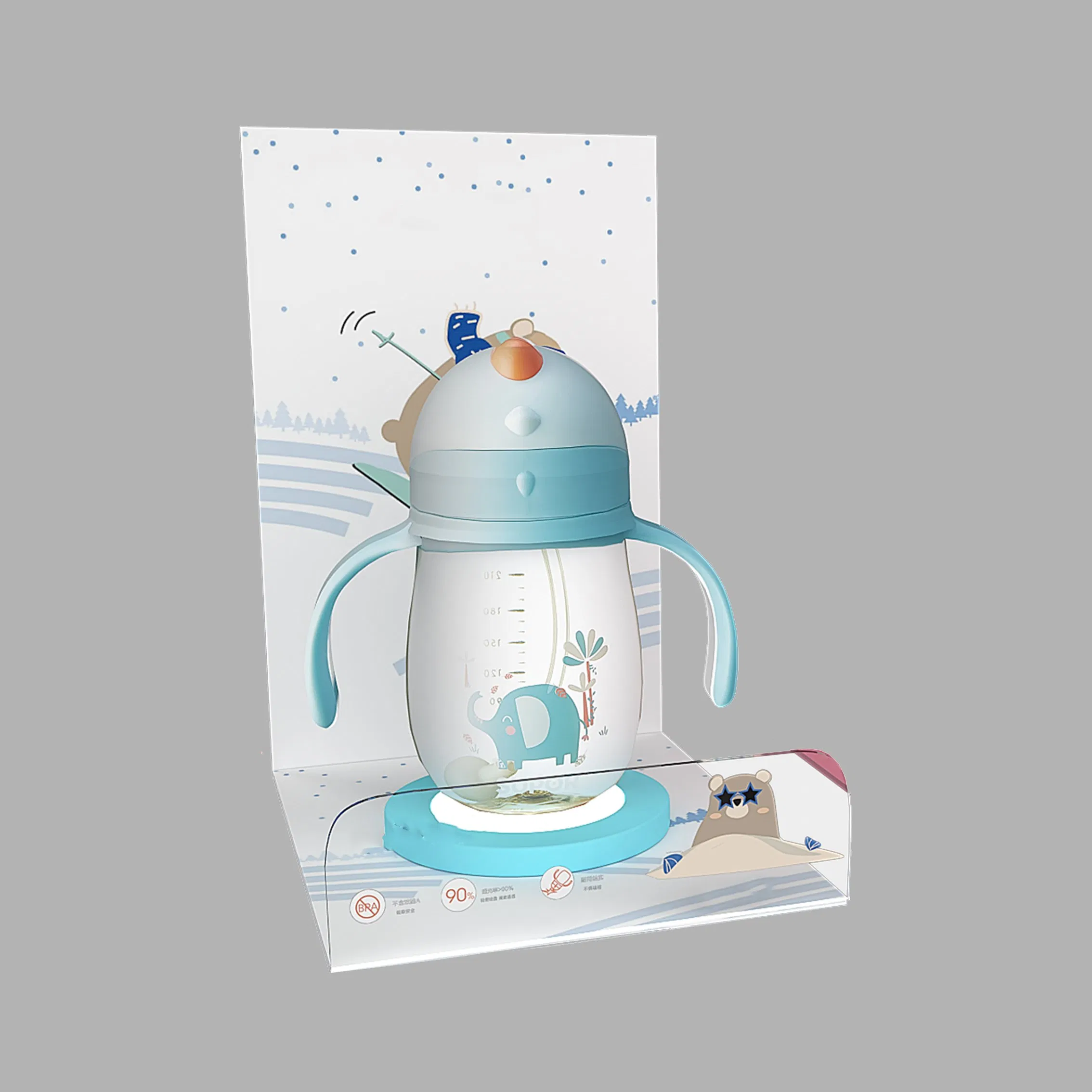 Stylish Pop Paper Display Stand for Cosmetics and Beauty Products