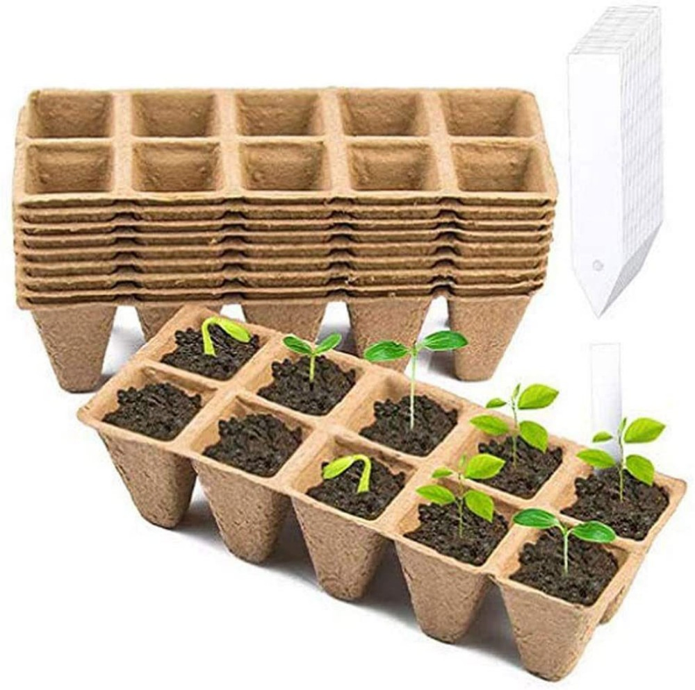 Biodegradable Single Wall Plant Seedling Cup Disposable 6 Round Pulp in Craft Paper Small Flower Pot Paper Cup