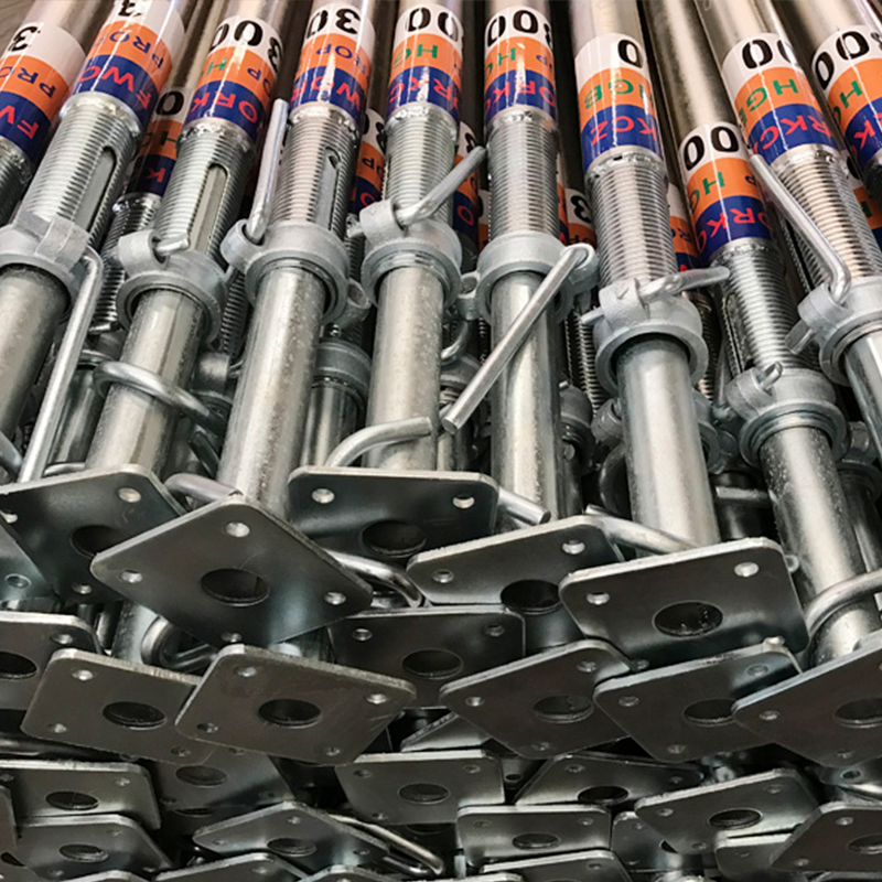 Hamac Adjustable Galvanized Shoring Scaffolding Steel Props with Square Flower Plate