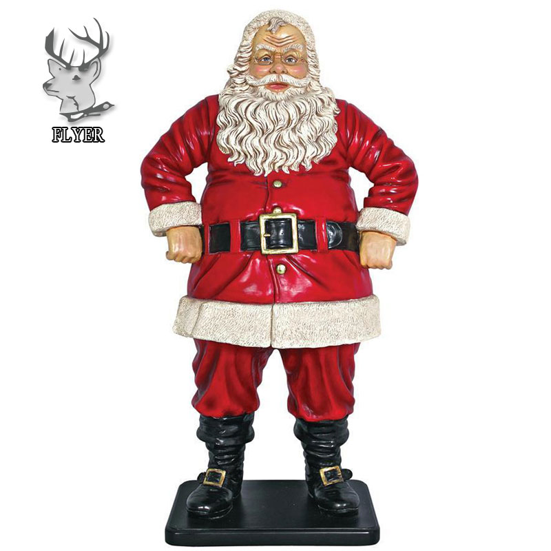 2022 Christmas Event Decoration Large Fiberglass Santa Claus Statue Resin Father Christmas Sculpture