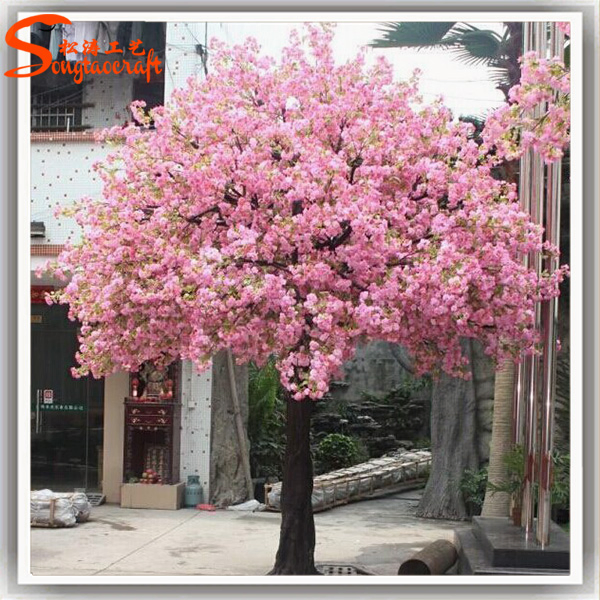 Customized Fiberglass Decorative Artificial Cherry Blossom Tree