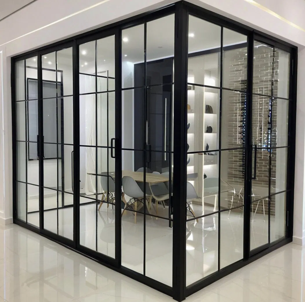 Modern Aluminum Balcony Doors Courtyard Exterior Front Entry Waterproof Luxury Aluminum Sliding Balcony Doors