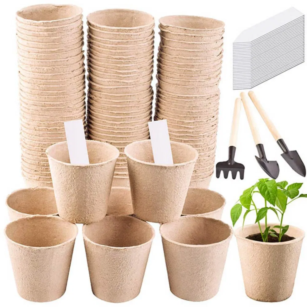Coffee Tea Cup Holder Food Tray Accept Brown with Handle Kraft Paper Craft Paper Customized Disposable Single Wall Paper Cup Pot Trays
