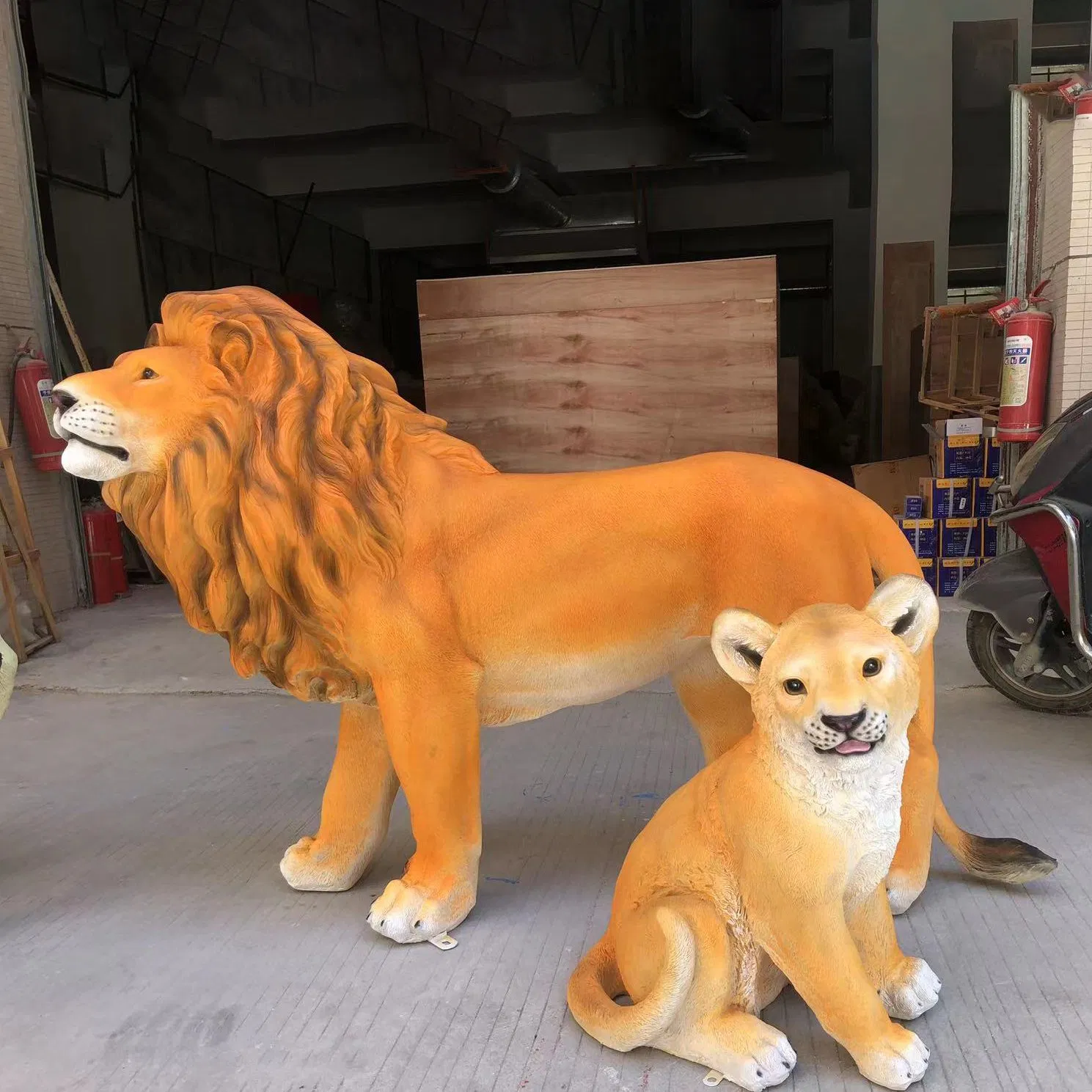 Jungle Event Party Decoration Giant Resin Fiberglass Safari Animals Lion Statue Sculpture Mold