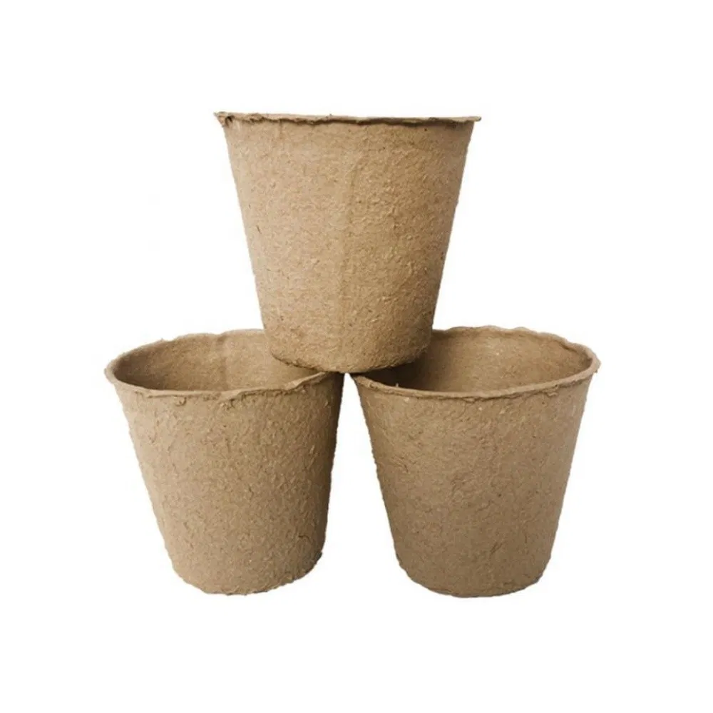 Coffee Tea Cup Holder Food Tray Accept Brown with Handle Kraft Paper Craft Paper Customized Disposable Single Wall Paper Cup Pot Trays