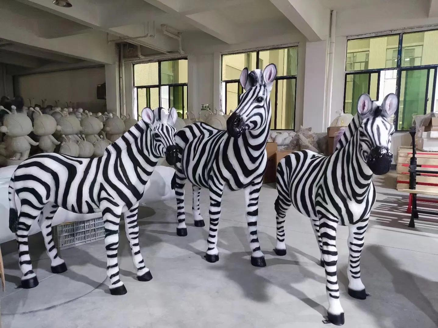 Business Promotion Event Party Decor Animal Props Fiberglass Zebra Sculpture