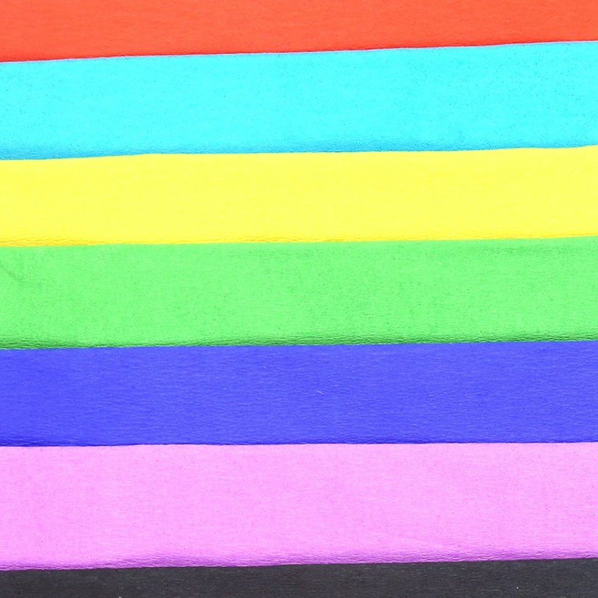 Solid Color Crepe Paper Creative DIY Materials - Paper, Creative Colored Crepe Paper