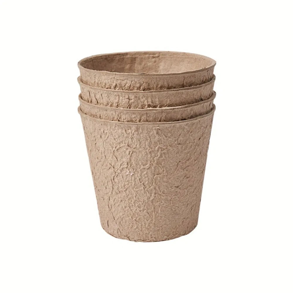 Coffee Tea Cup Holder Food Tray Accept Brown with Handle Kraft Paper Craft Paper Customized Disposable Single Wall Paper Cup Pot Trays