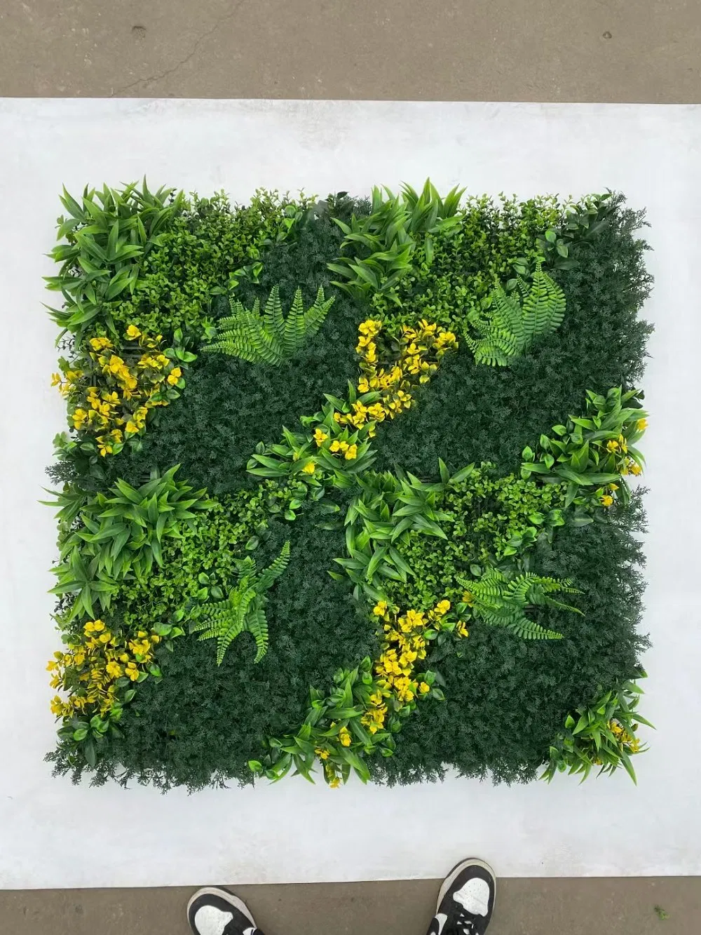 40*60 Plastic Artificial Flower Grass Wall Panels Wholesale Stage Backdrop Artificial Plant Flower Wall for Wedding Decoration