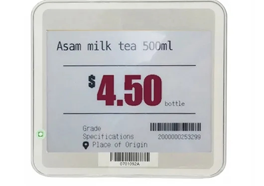 3.7 Inch 240*416 Thin Digital Paper E-Ink Screen E-Paper Display