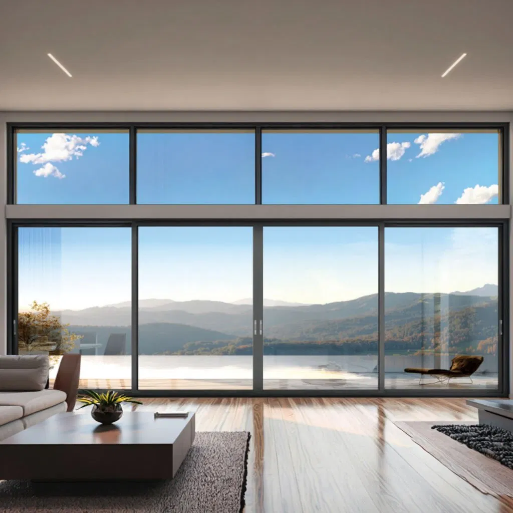 Modern Aluminum Balcony Doors Courtyard Exterior Front Entry Waterproof Luxury Aluminum Sliding Balcony Doors