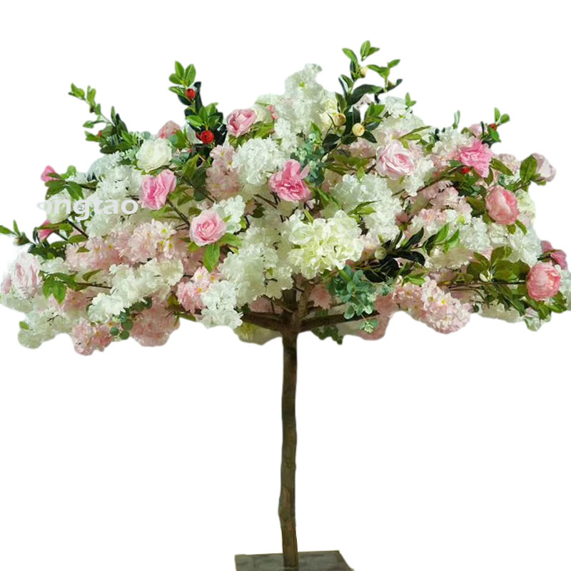 Promotional Artificial Plant Artificial Holiday Cherry Blossom Tree Garden Decoration