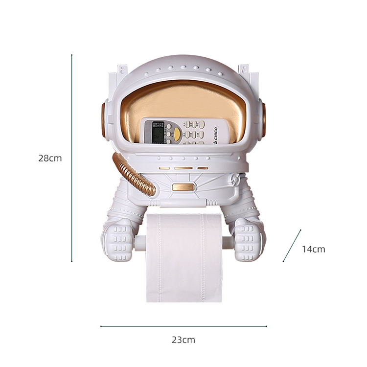 Polyresin Bathroom Accessories Roll Paper Holder Spaceman Sculpture