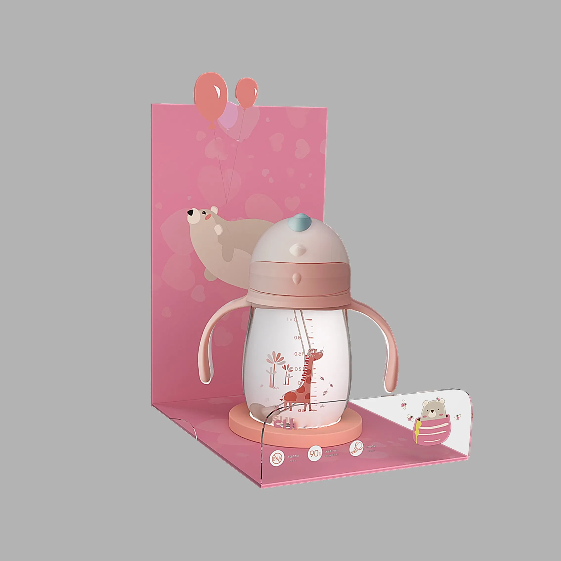 Stylish Pop Paper Display Stand for Cosmetics and Beauty Products