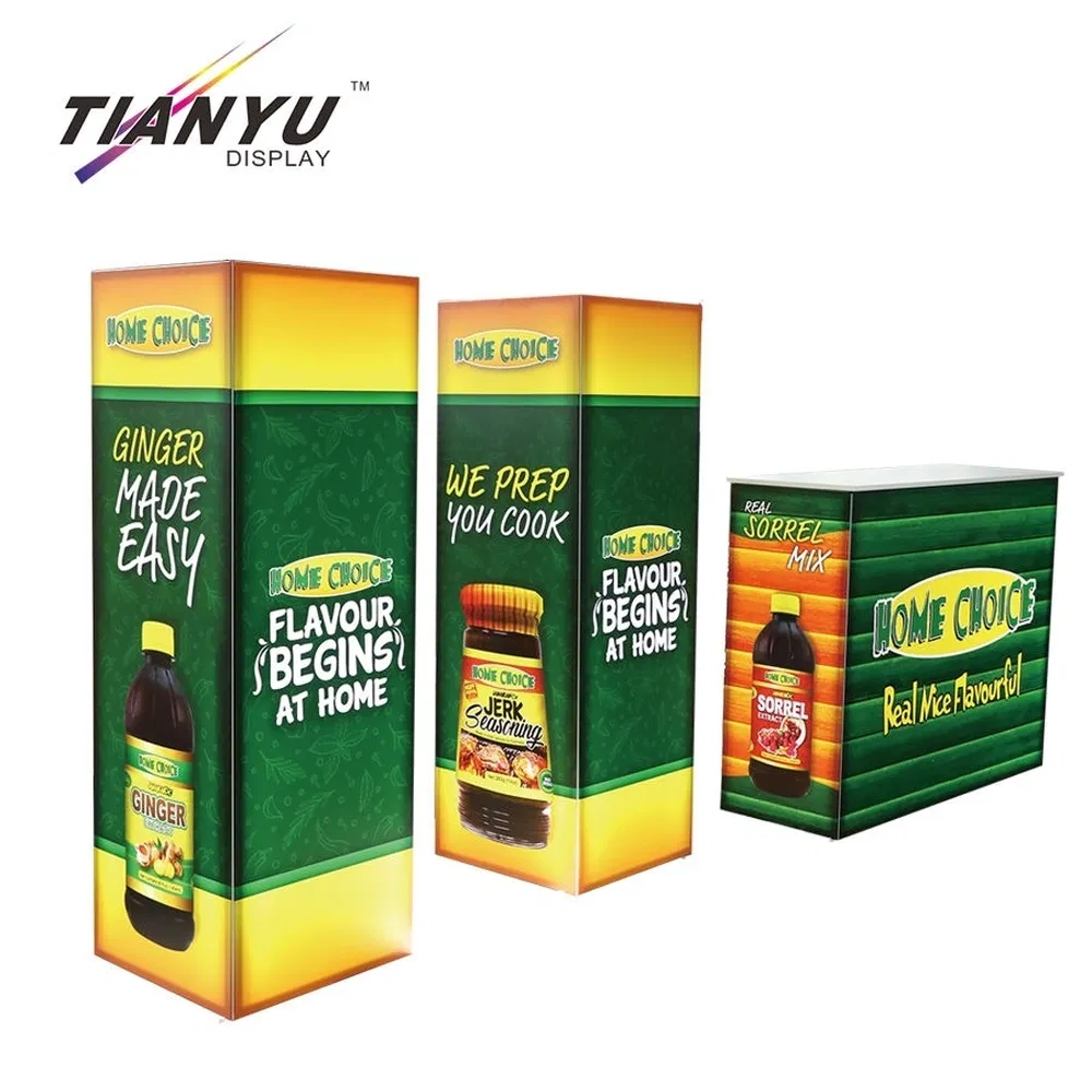 Custom Portable Aluminum Pop-up Display LED Light Box for Trade Show Booth