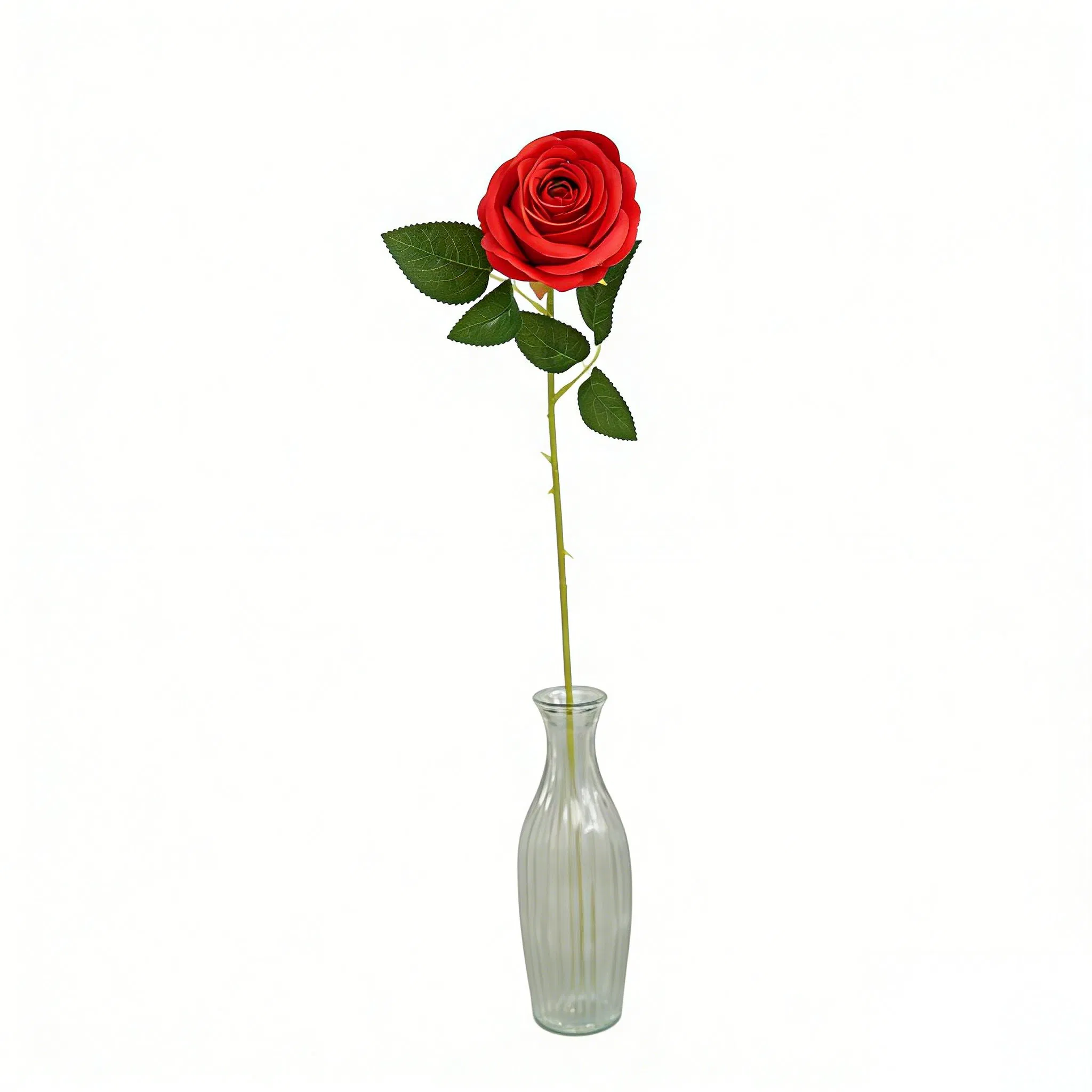 Wholesale Artificial Flower Single Rose Flower Artificial Decorative Flowers for Valentine's Day Wedding Store Decoration