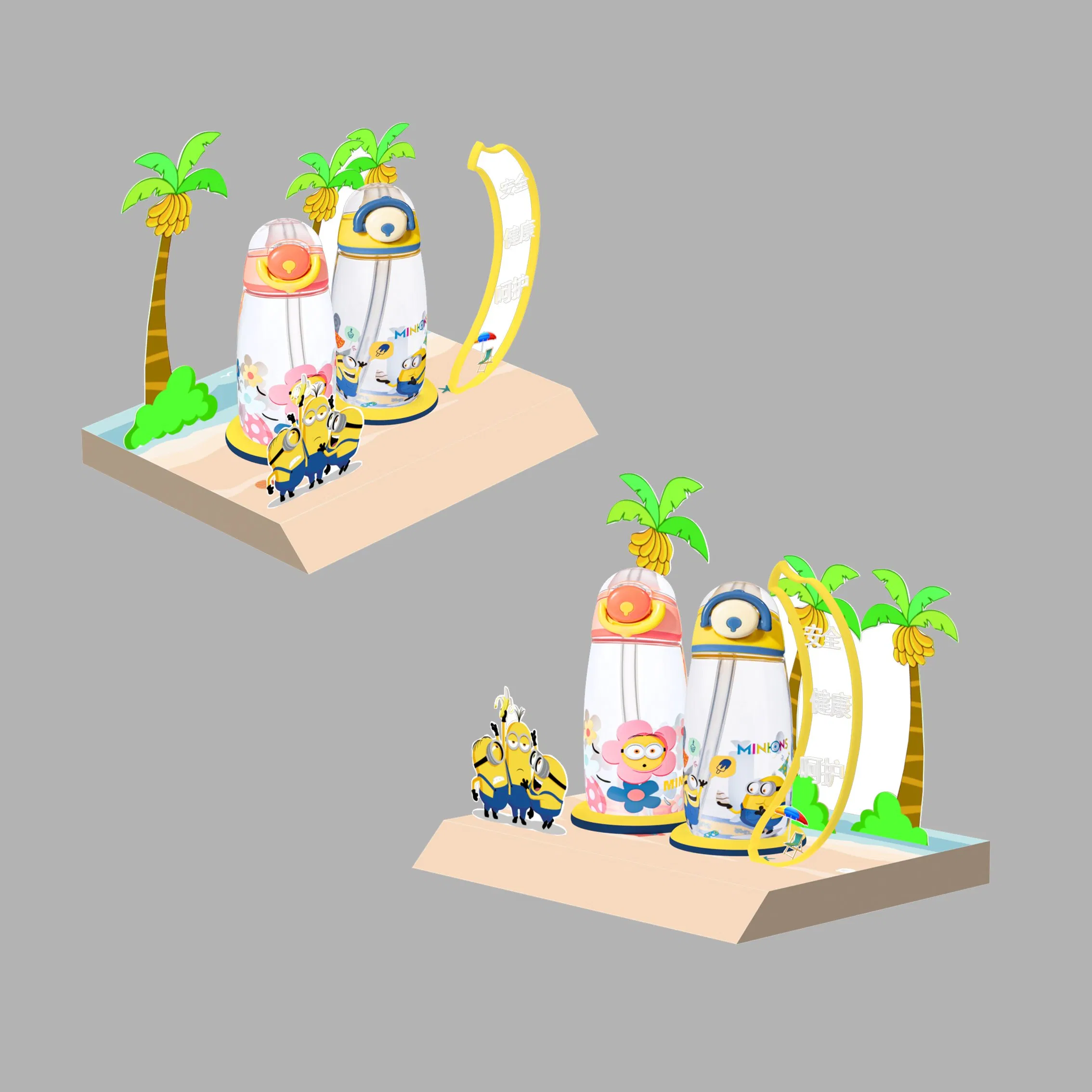 Stylish Pop Paper Display Stand for Cosmetics and Beauty Products