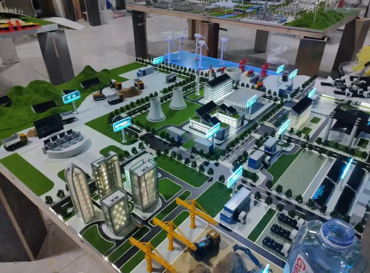 Artisan Coal Mining Model Sculpture Perfect for Office Corporate Showcases