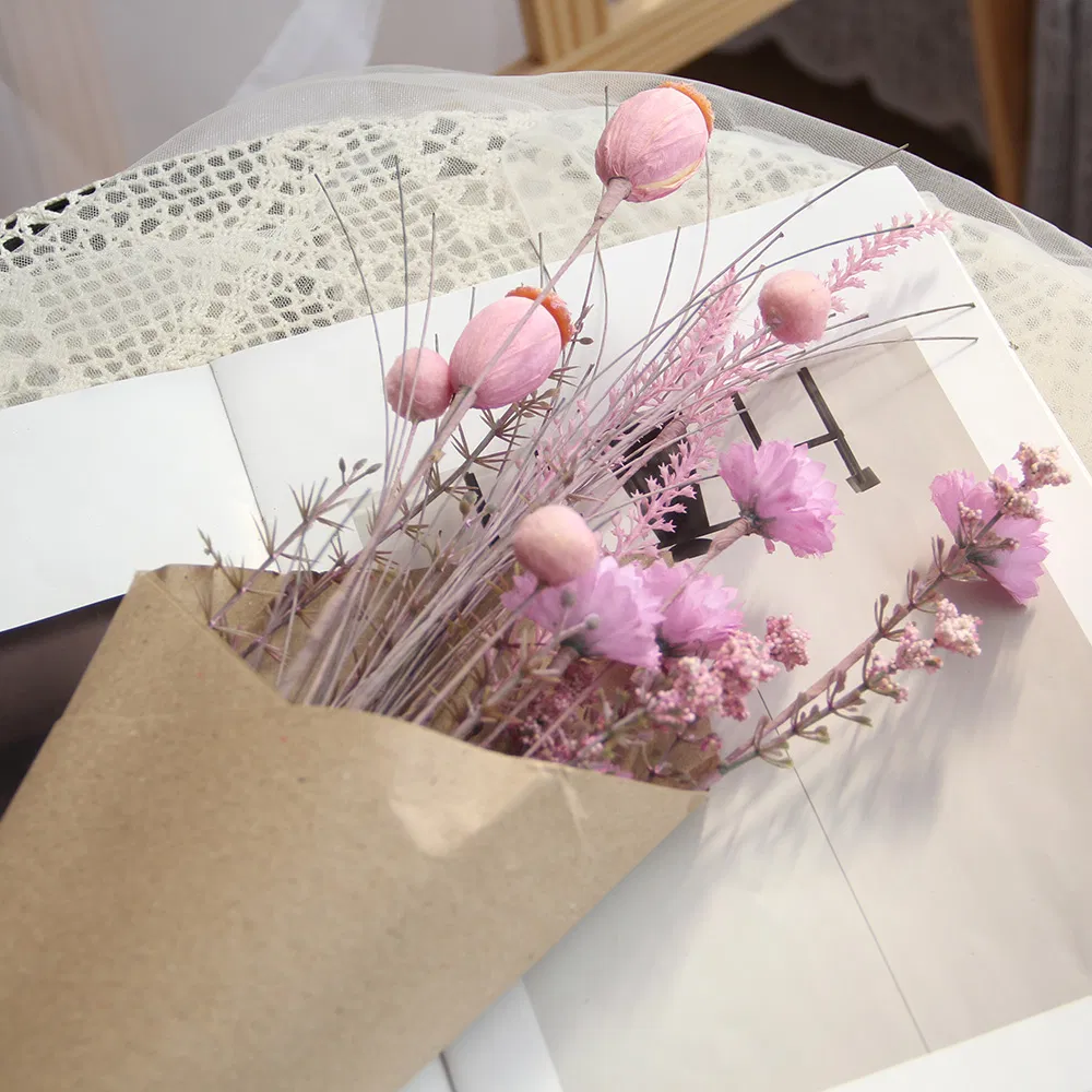 Wholesale Realistic Kraft Paper Flowers Bouquet for Home Wedding Festival Party Everyday Decor