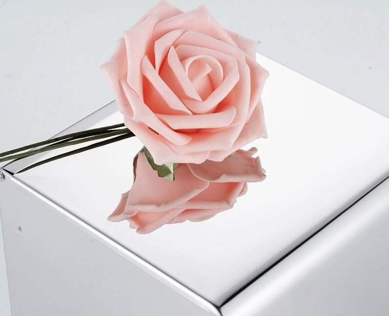 Glossy Mirror Rose Gold SUS304 Stainless Steel Square Tissue Box, No Drill &amp; Punch Dual Installation Waterproof Wall Mounted Ins Style Luxury Toilet Paper Holde