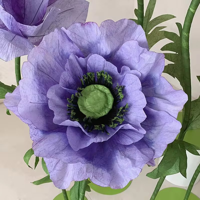 Poppy Wedding Giant Single Artificial Flower Home Decoration Living Room Large Paper Art Flower Mall Finished Product