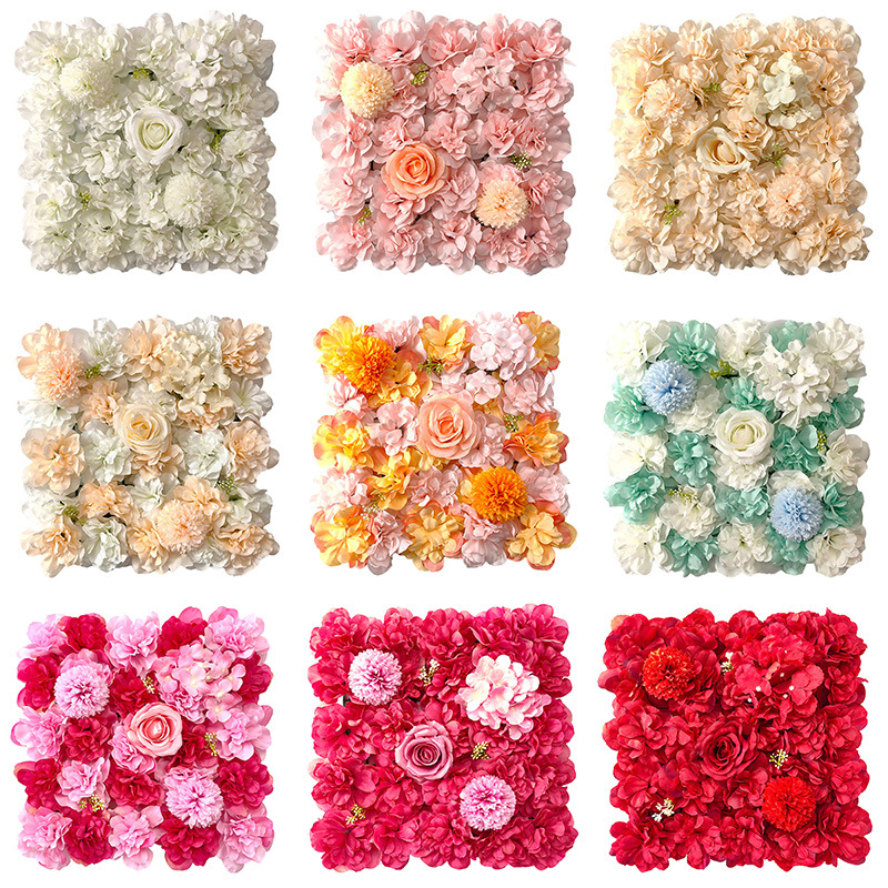 3D Wedding Decor Roll up Fabric Artificial Rose Flower Wall Backdrop